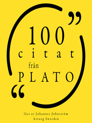 cover image of 100 citat från Plato